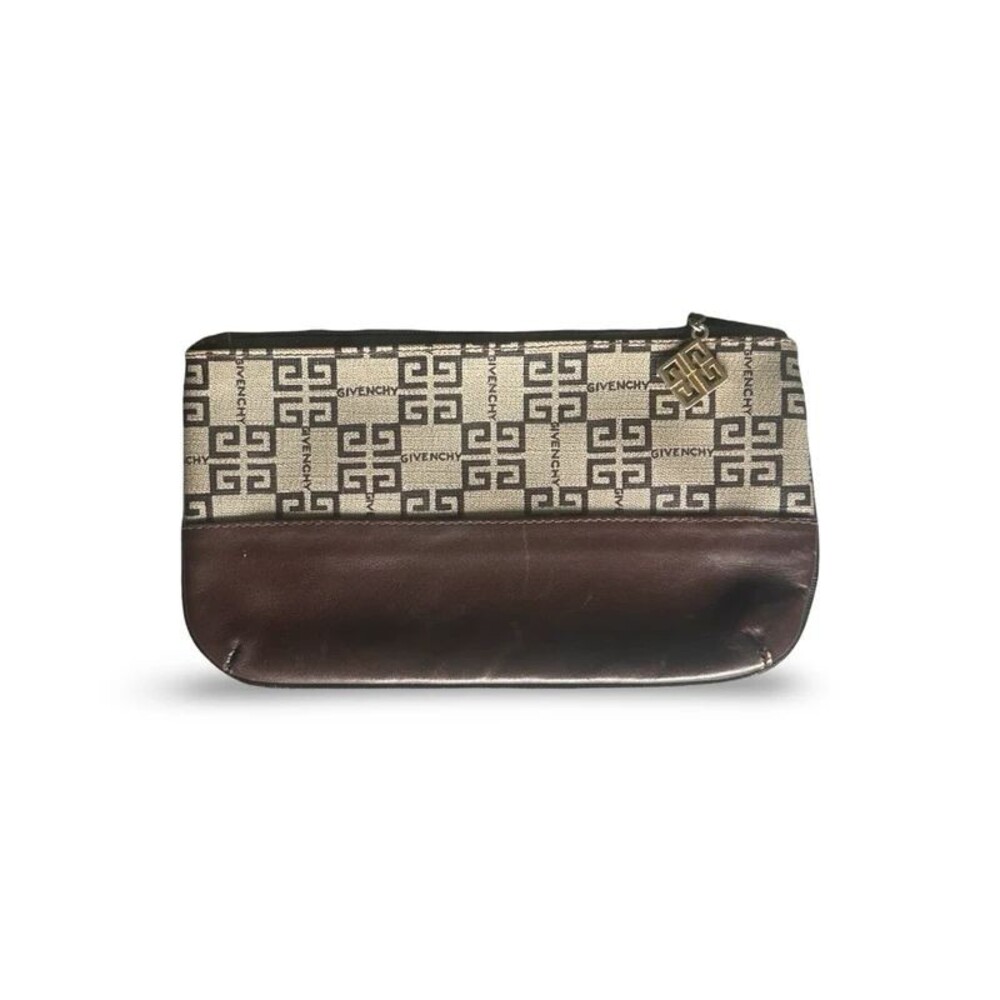 Authentic Givenchy Brown 4G Monogram Clutch
